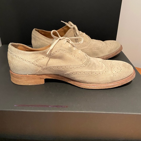 TOD’S Men’s Tan Suede Brogue Shoes Sz 10 - Picture 6 of 9